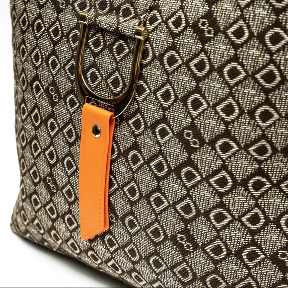 DASTI Jacquard Tote & Wallet Set – Brown Monogram Crossbody Bag Medium - Picture 9 of 14